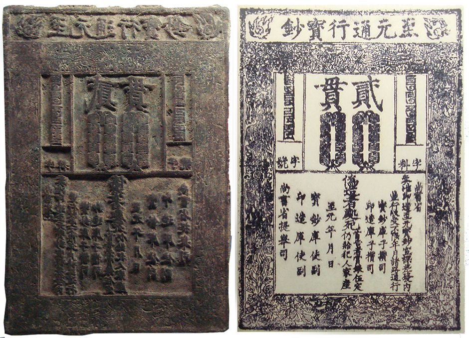 Китай, 1287 год, ксилография и исходная форма 
